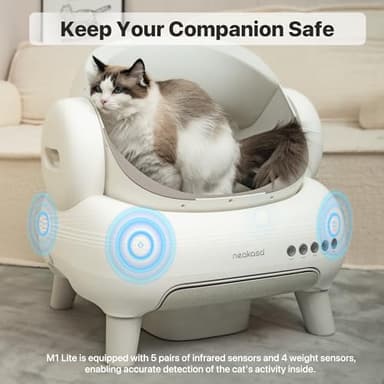 Neakasa M1 Lite Open-Top Self Cleaning Cat Litter Box, Automatic Cat Litter Box with APP Control, Safety Protection, 1 Roll Waste Bag - Image 6