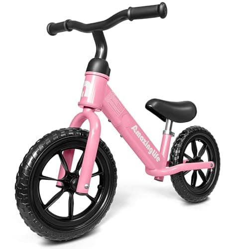 Balance Bike 2 Year Old, Toddler Balance Bike for 2 to 5 Year Old, Bike with No Pedals for Toddlers, Adjustable Seat & Handle, 135° Steering Limit, 110 lbs Capacity, Ideal Gift for Toddlers - Pink - Image 1