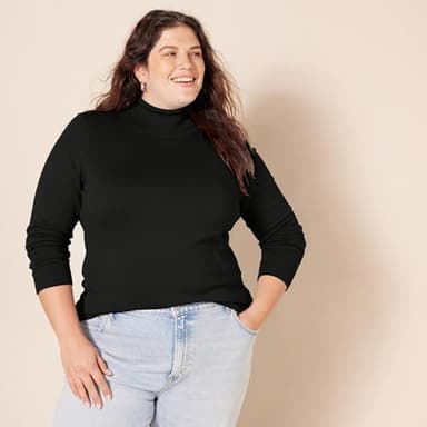 Amazon Essentials Women's Classic-Fit Lightweight Long-Sleeve Turtleneck Sweater (Available in Plus Size), Black, XX-Large - Image 6