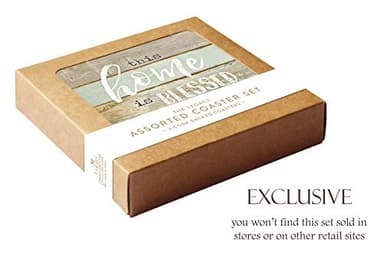 Legacy Publishing Group Marla Rae Cork-Backed Coaster Set, 6-Count, This Home Is Blessed - Image 2