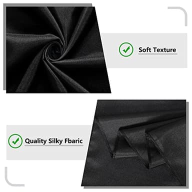 Black Backdrop Curtain for Party, Background Drapes Panels with Rod Pocket, Wrinkle Free Black Photo Curtains Backdrop Drapes Fabric Decoration for Wedding, Birthday Party Decor 5ft x 10ft, 2 Panels - Image 6