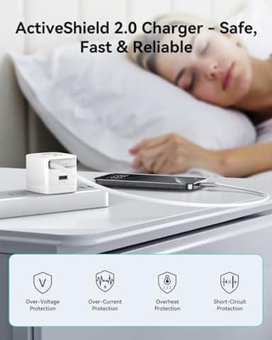 USB-C Charger Block, 30W GaN 2 Port Fast Charging w/Built-in Retractable C Cable & Foldable Plug, PD/PPS for iPhone 16Pro Max/16/Pixel 9 pro/Galaxy/iPad/MacBook,Compact Travel Charger - Image 3