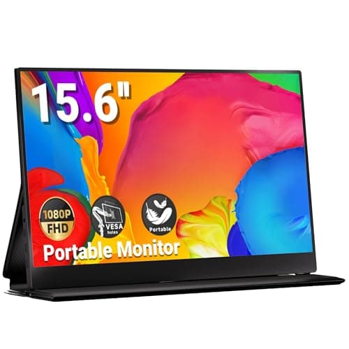Ingnok Portable Monitor, 15.6inch FHD 1080P Travel Monitor, Ultra-Thin, USB-C Plug&Play, Built-in Speakers, Portable Screen for Laptop, Mac, Switch/PS5, Travel&Office Assistant - Image 1