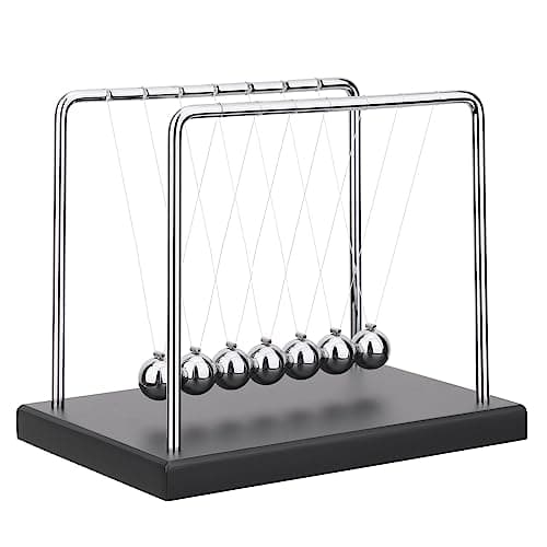 QLKUNLA Newtons Cradle Balance Balls Science Physics Gadget Desktop Decoration Kinetic Motion Toy for Home and Office(7 Beads) (7 Beads) - Image 1