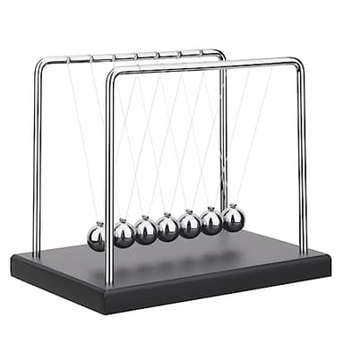QLKUNLA Newtons Cradle Balance Balls Science Physics Gadget Desktop Decoration Kinetic Motion Toy for Home and Office(7 Beads) (7 Beads) - Image 1