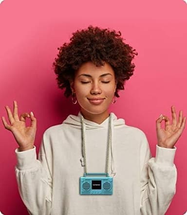 Bumpboxx MicroBoom Wearable Necklace Bluetooth Speaker Boombox | Bluetooth Portable Speaker | Gunmetal Grey (Renewed) - Image 4