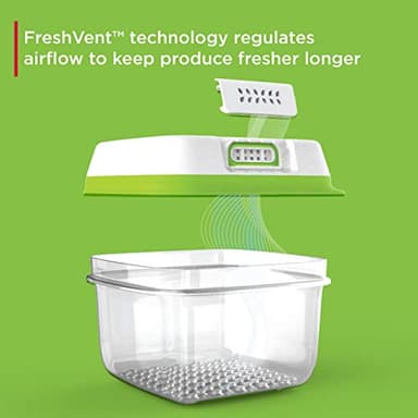 Rubbermaid FreshWorks Produce Saver, Medium and Large Storage Containers, 8-Piece Set, Set of 4, Med & Lg, Clear - Image 2