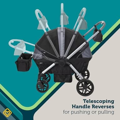 Safety 1st Summit Wagon Stroller for 2 Kids with Removable Tray in High Street - Image 10