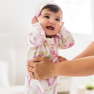 Burt's Bees Baby Baby Girls Romper - 100% Organic Cotton, One-Piece Shortall Girl Outfit for Sizes Newborn to 24 Months - Image 3