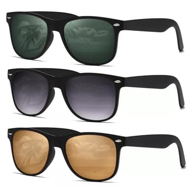 DEMIKOS Sunglasses Men Polarized Sunglasses for Womens Trendy Retro Mirror Lens for Driving Fishing UV400 Protection, Medium - Image 1