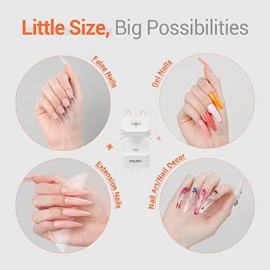 modelones Mini UV Light for Gel Nails, UV Nail Lamp, Nail Light with 2 Timers for Fast Curing Gel Polish Nails Extension, Portable LED USB Flash Cure Lamp for Travel - Image 6