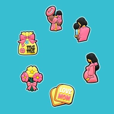 Mom Shoe Charms for Croc, Mother's Day Shoe Decoration for Shoes Bracelet Wristband Clog Sandals Birthday Party Favors - Image 2