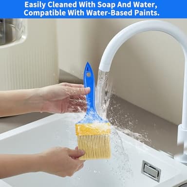 DTDNZKN 3 Pack Paint Brushes - Ideal for Priming, Painting, Varnishing, Wood, Walls, and More - Image 6