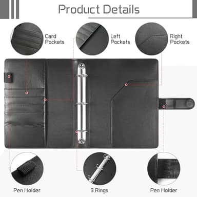 100 Envelopes Money Saving Challenge Binder with Laminated Tracker, Budget Binder with Cash Envelopes, Easy and Fun Way to Save $5,050 (Black) - Image 4