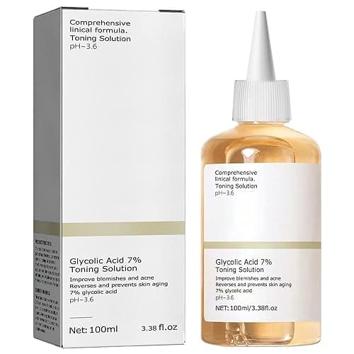 Glycolic Acid Toning Solution, Glycolic Acid 7% Toner, Glycolic Sour 7% Toning, KeepThe Skin Moist, Exfoliating Serum for Face, Facial Exfoliation Astringe Pores (100ML/3.38 Fl Oz) - Image 1