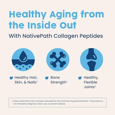 NativePath Collagen Peptides Protein - Hydrolyzed Type 1 & 3 Collagen Powder for Skin, Hair, Nails - 15.9 oz (45 Servings) - Image 5