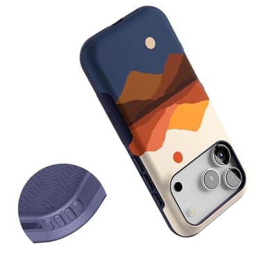 Casely iPhone 17 Pro Case | Opposites Attract | Day & Night Colorblock Mountains | Compatible with MagSafe | Bold Protective Design - Image 5