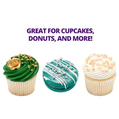 DecoPac Shimmer Rocks, Silver Sugar Candy Decorations For Cakes, Toppings, and Cupcakes | Metallic | Crystal Sprinkles | 1lb Pack - Image 5