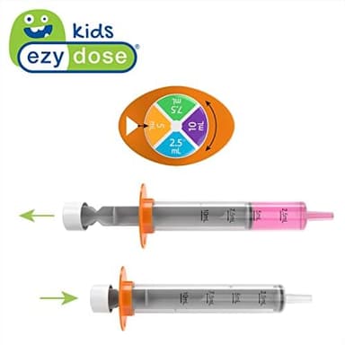 EZY DOSE Kids Baby Oral Syringe & Dispenser, True Easy Design for Liquid Medicine,Tylenol, Motrin, Easy to Administer, Accurate Dosing,10 mL/2 TSP Color Coded, BPA Free - Image 5