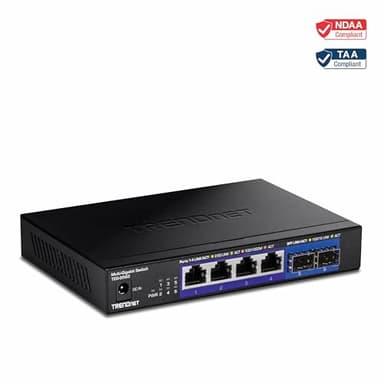 TRENDnet 6-Port Unmanaged Multi-Gig Switch, 4 x 2.5GBASE-T Ports, 2 x 10G SFP+ Ports Fanless, Compact Desktop Design, Metal Housing, Network Ethernet Switch, Lifetime Protection, Black, TEG-S562 - Image 10
