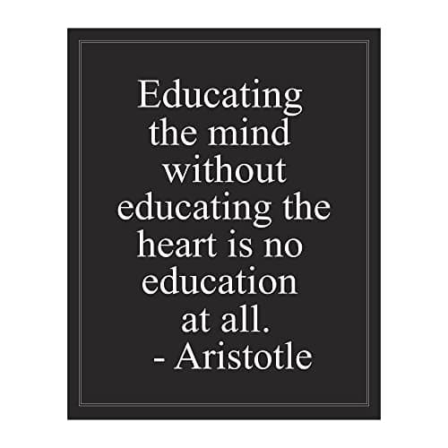 The Mind Without The Heart - Aristotle Motivational Quotes Wall Art, This Historical Modern Wall Print Design Is Ideal For Home Decor, Office Decor, Classroom Decor or Dorm Decor, Unframed - 8 x 10 - Image 1