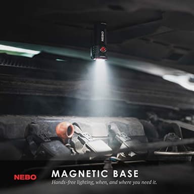 NEBO Torchy Rechargeable Pocket Flashlight | 1,000 Lumens, 5 Light Modes, Magnetic Base & Steel Clip, Water Resistant, LED Mini Flashlight for EDC & Camping, Includes Charging Cable - Image 5