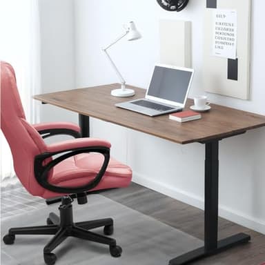 Furmax Office Executive Chair High Back Adjustable Managerial Home Desk Chair,Swivel Computer PU Leather Chair with Lumbar Support (Pink) - Image 7