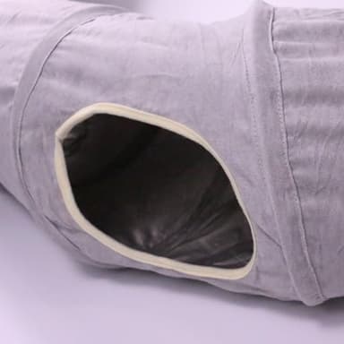 Cat Tunnel S-Shape Suede Cat Toy Tunnel 10.5 x 48.8 Inches Bunny Tunnels for Indoor, Collapsible Pets Play Tube Suitable for Cats Rabbits Pet Ferrets - Image 7