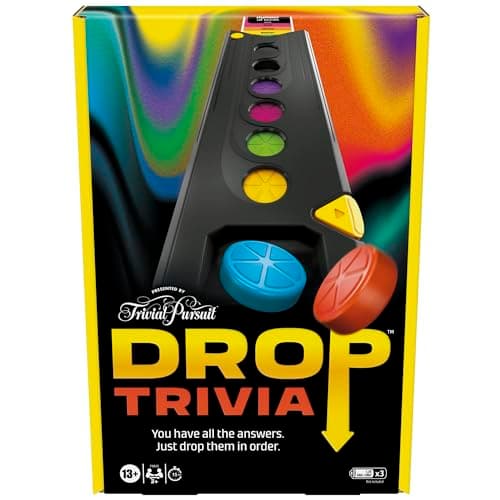 Drop Trivia Game | Electronic Party Game with Voice and Sounds | Ages 13+ | 2 or More Players | 15 Mins. | from Trivial Pursuit | Party Board Games - Image 1