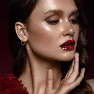 14K Gold Plated Hoop Earrings Minimalist Small Open Hoop Earrings for Women Golden Plated Earrings for Women - Image 5