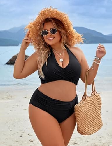Blooming Jelly Womens Tummy Control Bathing Suits Modest High Waisted Bikini Sets Cute Halter 2 Piece Swim Suit 2026 - Image 5