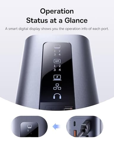 Baseus Laptop Docking Station, 11 in 1 Triple 4K Display HDMI/DP, 10Gbps USB A/C Fast Data, PD 100W, Ethernet, Audio, USB C Docking Station for Windows/Dell/HP/Lenovo/Asus/Acer/Mac (Include Charger) - Image 6