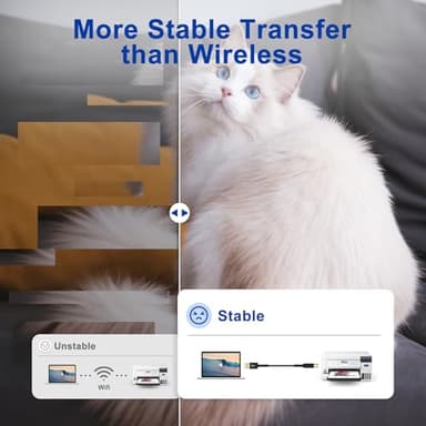 USB Printer Cable,USB A to B Scanner Cables Printer Cord High Speed USB 2.0 Type B Nylon Braided Long Midi Cable 6FT for HP Canon Samsung Dell Epson Xerox Digital Piano MIDI Controller Laptop Computer - Image 4