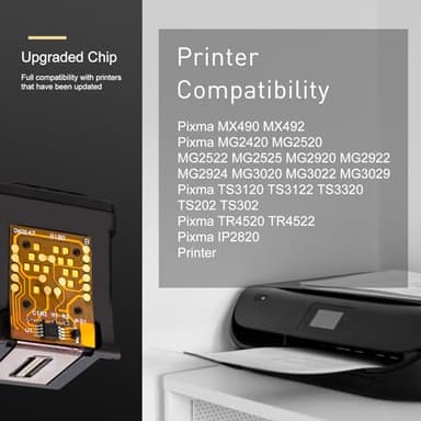 YATUNINK 245XL Ink Cartridge Compatible for Canon 245XL Black Ink PG-243 PG-245 XL PG243 PG245 Works with MX490 MX492 TR4520 TR4522 MG2500 MG2522 TS3100 TR4500 Printer PG243XL PG245XL (1Black) - Image 2