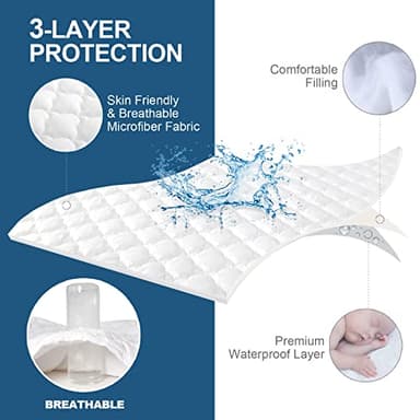 Toddler Travel Kids Air Mattress Protector Waterproof, Compatible with ELTOW Toddler Blow Up Mattress Inflatable Kids Travel Bed - Image 3