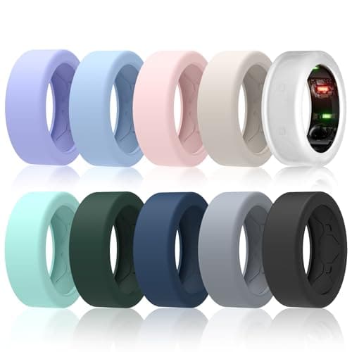 SZJCLTD 10 Pack Ring Cover for Oura Ring Gen 4 /Gen 3/ Samsung Galaxy Ring, Anti-Scratch Elastic Silicone Oura Ring Cover for Working Out Gym - Patent Pending - Image 1