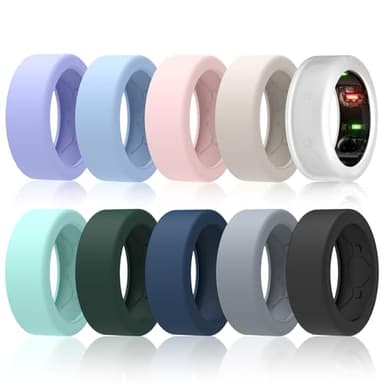 SZJCLTD 10 Pack Ring Cover for Oura Ring Gen 4 /Gen 3/ Samsung Galaxy Ring, Anti-Scratch Elastic Silicone Oura Ring Cover for Working Out Gym - Patent Pending - Image 1