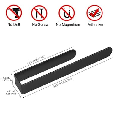 HUFEEOH Hand Towel Holder, Towel Hanger for Bathroom, Self Adhesive Bathroom Towel Holder Towel Bar, Towel Holder for Kitchen Cabinet - Image 2