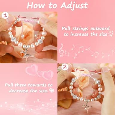 Sereney Dance Recital Gifts for Girls Daughter Dance Bracelet as Dance Gifts for Her, Handmade Sparkly Dance Teacher Appreciation Gifts as Dance Sister Gifts Dance Accessories to Daughter Nephews - Image 5