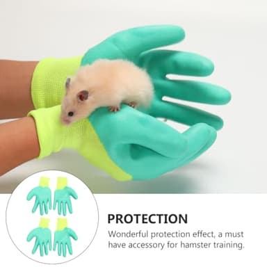 2 Pairs Hamster Gloves, Animals Glove to Handle Hamsters Hamster Bite Gloves Small Animal Handling Gloves Bite Gloves for Hamsters Rubber Pet Cat Gloves - Image 5