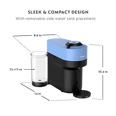 Nespresso Vertuo Pop+ Coffee and Espresso Machine by De'Longhi, Pacific Blue - Image 7