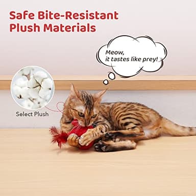 Potaroma Cat Toys Chirping Birds 2 Pcs with Catnip SilverVine, Interactive Cat Kicker, Lifelike Birdie Tweets, Indoor Kitty Kitten Exercise Toys 4.0" - Image 4