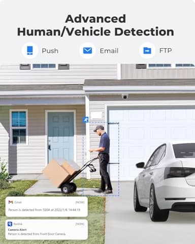 REOLINK 5MP PoE Security Camera, Surveillance Outdoor Indoor for home, Person/Vehicle/Pet Detection, Time-Lapse, Work with Smart Home, 100ft IR Night Vision, Support 512GB SD Card, RLC-520A(Pack of 2) - Image 3