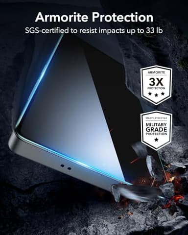ESR 3 Pack for Samsung Galaxy S25 Ultra Privacy Screen Protector, 9H+ Hardness Tempered Glass with Easy Installation UltraFit tray for Galaxy S25 Ultra [6.9”], Anti-Spy - Image 6