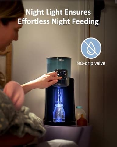 Water Warmer, HEYVALUE Baby Bottle Warmer, Formula Maker with Night Light, 4 Temperature Control & 72H Keep Warm, Detachable Tank, Instantly Dispenses Warm Water, Feed Baby More Easier and Healthier - Image 5