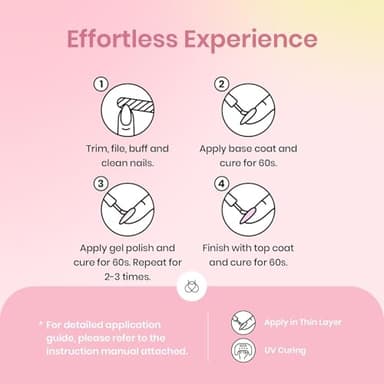 Beetles Pearl Gel Nail Polish, 6 Colors Shimmer Pearl White Pink Purple Mermaid Nail Drawing Gel Polish Soak Off Uv Gel Polish Swirl Shell Thread Effect DIY Manicure Gift for Women - Image 6