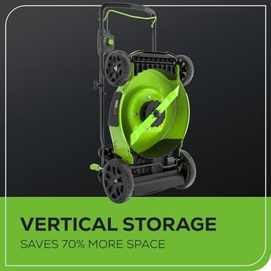 Greenworks 80V 21” Brushless (Push) Cordless Electric Lawn Mower + (500 CFM) Axial Leaf Blower + 13” String Trimmer (75+ Compatible Tools), (2) 2.0Ah Batteries and 30 Minute Rapid Charger - Image 6