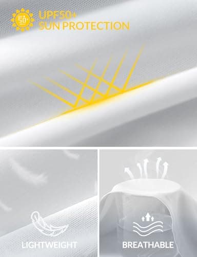 baleaf Women's Long Sleeve UPF 50+ Sun Protection Shirts Lightweight Open Front Cardigan with Pockets Beach Cover Up SPF Sun Wrap with Pockets White XL - Image 4