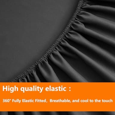 TAIMIT California King Comforter Set - 7 Pieces, Bed in a Bag Bedding Sets with All Season Soft Quilted Warm Fluffy Comforter,Flat Sheet,Fitted Sheet,2 Pillow Shams,2 Pillowcases,Dark Grey - Image 6