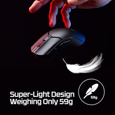 HyperX Pulsefire Haste 2 Mini – Wireless Gaming Mouse for PC Compact Lightweight Bluetooth 2.4GHz White - Image 5
